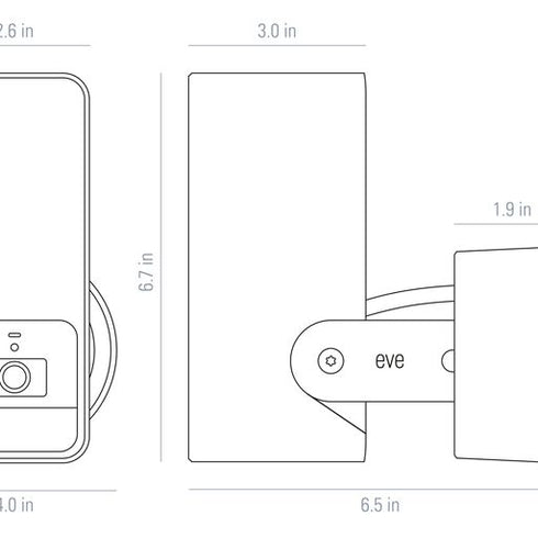 Eve Outdoor Cam Black - Apple HomeKit Secure Video technology